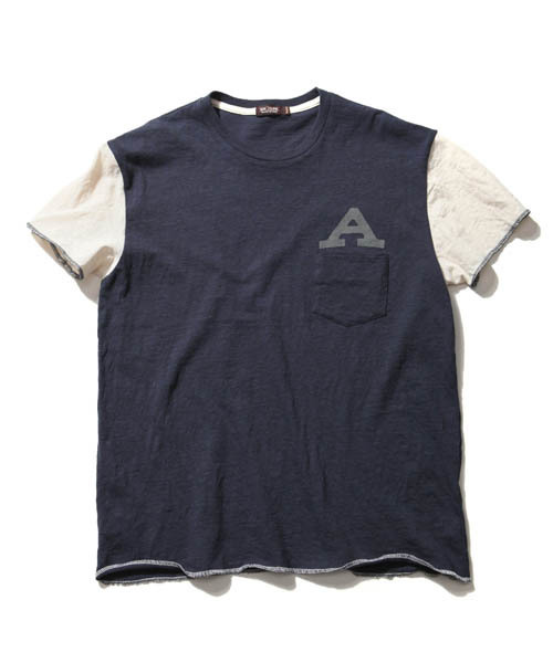 MR.OLIVE（ミスターオリーブ）の「25/1 VINTAGE GAUZE COTTON / "A" ATHLETIC T-SHIRT（Tシャツ/カットソー・メンズ・グレー系その他/ブルー系その他・MEDIUM/SMALL/LARGE）」の2枚目の写真