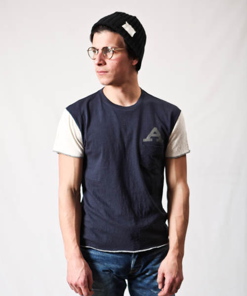 MR.OLIVE（ミスターオリーブ）の「25/1 VINTAGE GAUZE COTTON / "A" ATHLETIC T-SHIRT（Tシャツ/カットソー・メンズ・グレー系その他/ブルー系その他・MEDIUM/SMALL/LARGE）」の4枚目の写真