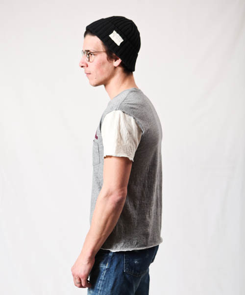 MR.OLIVE（ミスターオリーブ）の「25/1 VINTAGE GAUZE COTTON / "A" ATHLETIC T-SHIRT（Tシャツ/カットソー・メンズ・グレー系その他/ブルー系その他・MEDIUM/SMALL/LARGE）」の5枚目の写真