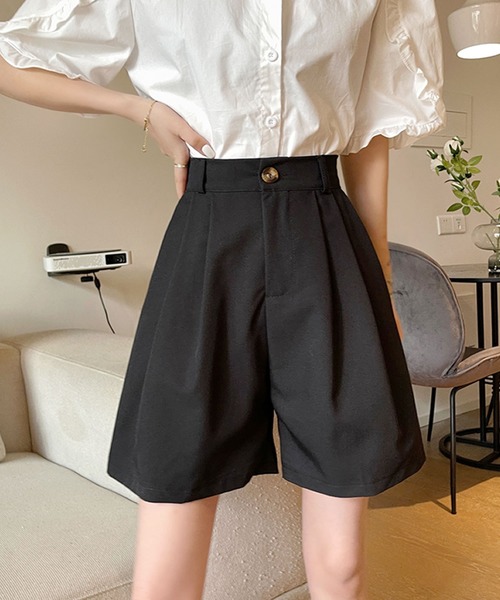 Grandeir（グランディール）の「ハイウエストタックキュロットパンツ（その他パンツ・レディース・ブラック・M/L）」の8枚目の写真