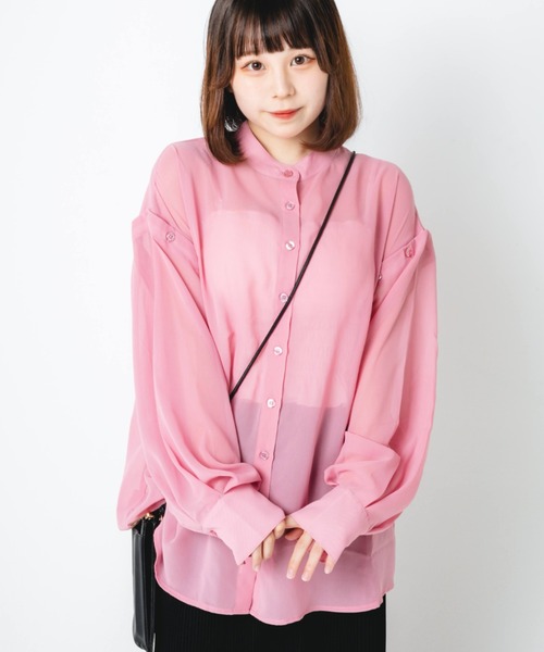 肩開きシアーシャツ axes femme｜肩開きシアーシャツ | Rakuten Fashion(楽天