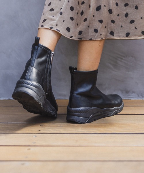 BAYFLOW（ベイフロー）の「※スニーカーブーツ23（ブーツ・レディース・ブラック/ブラック系1/モカ/アイボリー/ブラック系2/ホワイト系1/ブラック×ホワイト・SMALL/MEDIUM/LARGE/X-LARGE）」の14枚目の写真