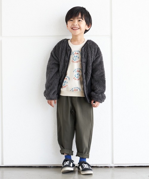 MAKE YOUR DAY(メイクユアデイ)の「スーパーストレッチテーパードパンツ■80~140cm(その他パンツ・キッズ・チャコールグレー/ブラック/ベージュ/カーキ・90/100/110/120/80/130/140)」の8枚目の写真