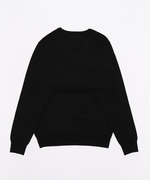 MEN'S BIGI（メンズビギ）の「12GへリンボンジャガードVネックニット（ニット/セーター・メンズ・ブラック/パープル/オフホワイト/ブルー・02/03/01）」の18枚目の写真