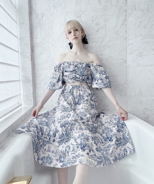 PAIN（ペイン）の「トワルドジュイ2WAYトップス（シャツ/ブラウス・レディース・ブルー/ピンク・FREE）」の9枚目の写真