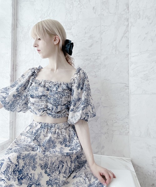 PAIN（ペイン）の「トワルドジュイ2WAYトップス（シャツ/ブラウス・レディース・ブルー/ピンク・FREE）」の5枚目の写真