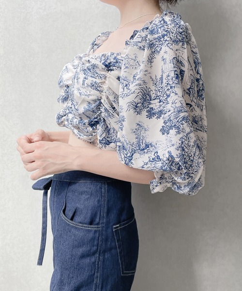 PAIN（ペイン）の「トワルドジュイ2WAYトップス（シャツ/ブラウス・レディース・ブルー/ピンク・FREE）」の17枚目の写真