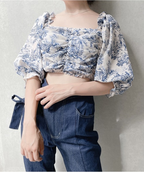 PAIN（ペイン）の「トワルドジュイ2WAYトップス（シャツ/ブラウス・レディース・ブルー/ピンク・FREE）」の18枚目の写真