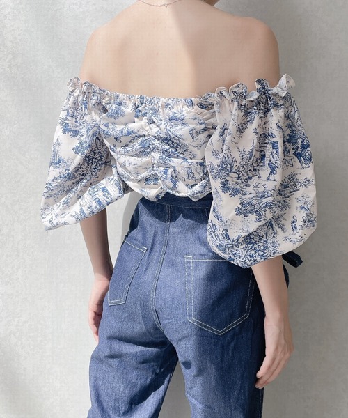 PAIN（ペイン）の「トワルドジュイ2WAYトップス（シャツ/ブラウス・レディース・ブルー/ピンク・FREE）」の21枚目の写真