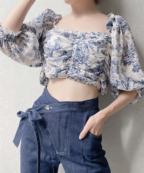 PAIN（ペイン）の「トワルドジュイ2WAYトップス（シャツ/ブラウス・レディース・ブルー/ピンク・FREE）」の16枚目の写真