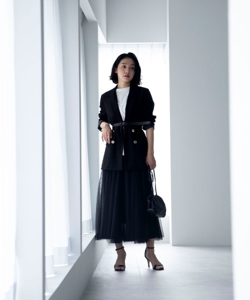 marjour（マージュール）の「TULLE SKIRT（スカート・レディース・ベージュ/ブラック・M）」の15枚目の写真