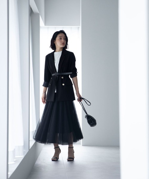 marjour（マージュール）の「TULLE SKIRT（スカート・レディース・ベージュ/ブラック・M）」の18枚目の写真