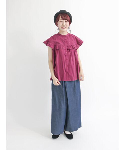 Samansa Mos2(サマンサ モスモス)の「デニムアシメパンツ(デニムパンツ・レディース・ネイビー・フリ-)」の6枚目の写真