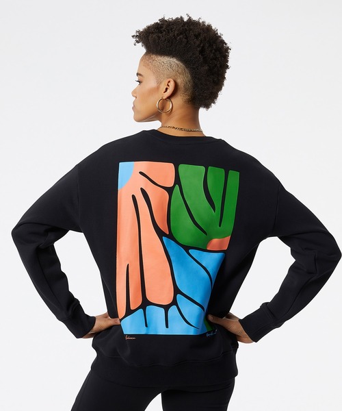 NEW BALANCE（ニューバランス）の「NB Athletics Artist Pack スウェットクルー（スウェット・レディース・ブラック/ベージュ・SMALL/MEDIUM/LARGE）」の6枚目の写真