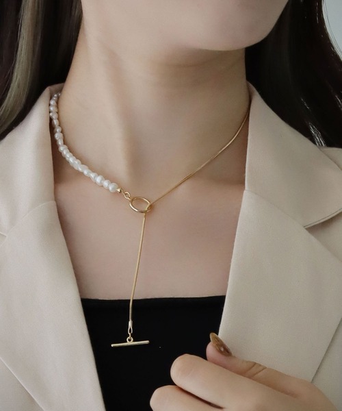 cheriella（シェリエラ）の「【cheriella】バロックパールネックレス（ネックレス・レディース・シルバー/ゴールド・FREE）」の8枚目の写真