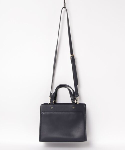 TOMMY HILFIGER（トミーヒルフィガー）の「QUINN- CV SATCHL-SG PVC（ショルダーバッグ・レディース・ネイビー・FREE）」の4枚目の写真