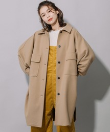 Munich | ウォームソフトダブルジャージビッグシャツアウター(その他アウター)