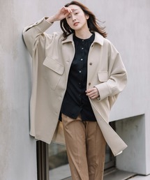 Munich | ウォームソフトダブルジャージビッグシャツアウター(その他アウター)