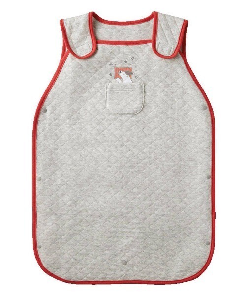 combimini（コンビミニ）の「コットンキルトスリーパー（ねんねくま）（その他ルームウェア・キッズ・レッド/ネイビー・F）」の4枚目の写真