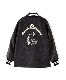 美品 ショット ヘリテージ ファラオジャケット 刺繍 ブラック L 美品 ショット ヘリテージ ファラオジャケット 刺繍 ブラック L