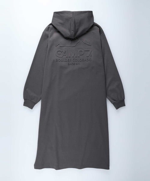 CAMP7（キャンプセブン）の「【CAMP7】エンボスパーカーワンピース（ワンピース・レディース・オリーブ/ダークグレー・L/M）」の6枚目の写真