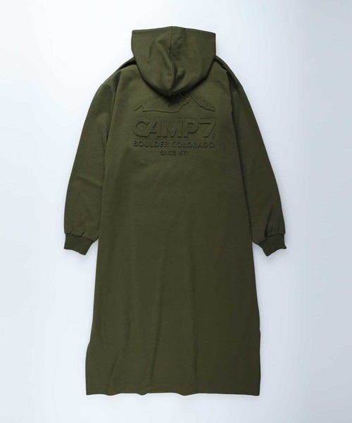 CAMP7（キャンプセブン）の「【CAMP7】エンボスパーカーワンピース（ワンピース・レディース・オリーブ/ダークグレー・L/M）」の7枚目の写真