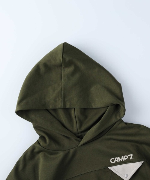 CAMP7（キャンプセブン）の「【CAMP7】エンボスパーカーワンピース（ワンピース・レディース・オリーブ/ダークグレー・L/M）」の8枚目の写真