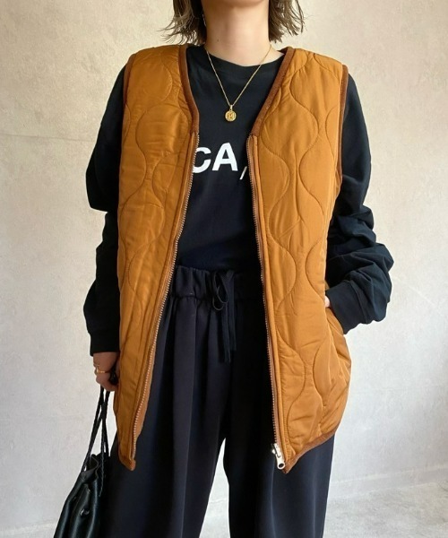 ECRIRE(エクリール)の「【miho.a.nicoコラボ】リバーシブルファーベスト(ベスト・レディース・ブラック/ブラウン・M/L)」の17枚目の写真