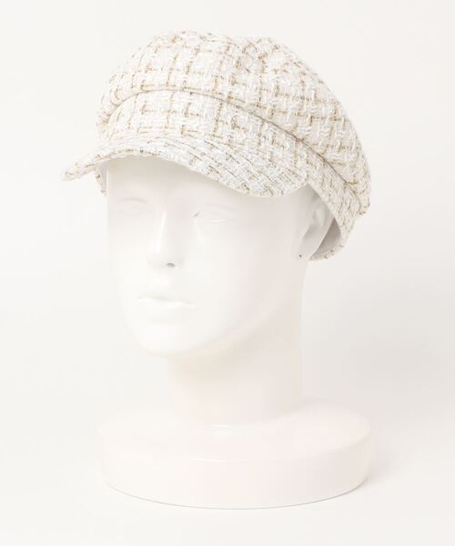 clear(クリア)の「ツイードキャスケット/帽子(キャスケット・レディース・ブラック/アイボリー・F)」の10枚目の写真