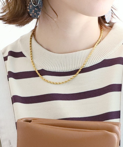 reca（レカ）の「ループチェーンネックレス（ネックレス・レディース・ピンクゴールド/ゴールド/シルバー・ONE SIZE）」の3枚目の写真