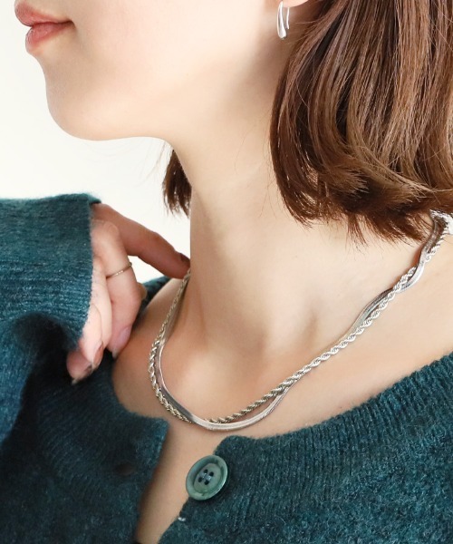 reca（レカ）の「ループチェーンネックレス（ネックレス・レディース・ピンクゴールド/ゴールド/シルバー・ONE SIZE）」の5枚目の写真