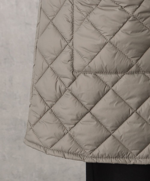 NAVY(ネイビー)の「20Dナイロンチュニック丈キルト中綿ベスト(ベスト・レディース・ピンク/ブラウン/ブラック・M/L)」の15枚目の写真