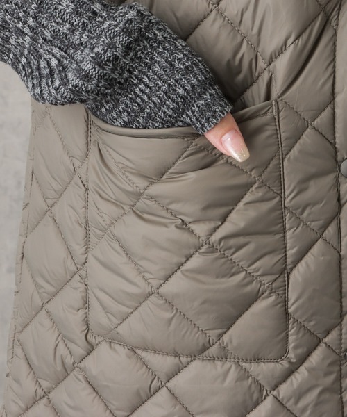 NAVY(ネイビー)の「20Dナイロンチュニック丈キルト中綿ベスト(ベスト・レディース・ピンク/ブラウン/ブラック・M/L)」の12枚目の写真