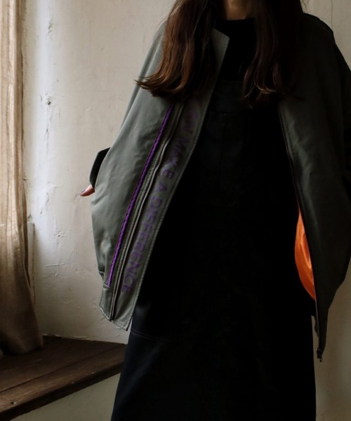 トーマスマグパイ　ブルゾン トーマスマグパイ MA-1 中綿ブルゾン ジャケット 38 ブラック