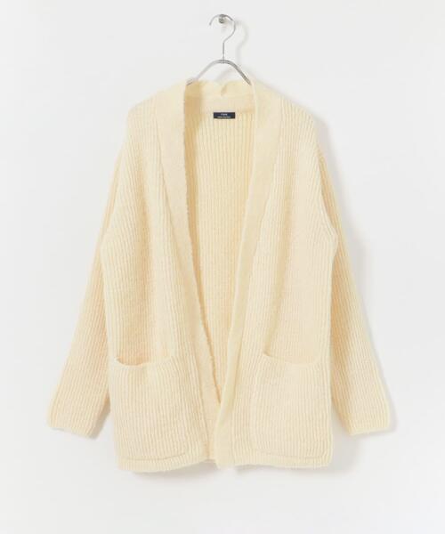ITEMS URBANRESEARCH(アイテムズ アーバンリサーチ)の「モヘアタッチ リブニットカーディガン(ニット/セーター・メンズ・ミント/ネイビー/オフホワイト・MEDIUM/LARGE)」の10枚目の写真