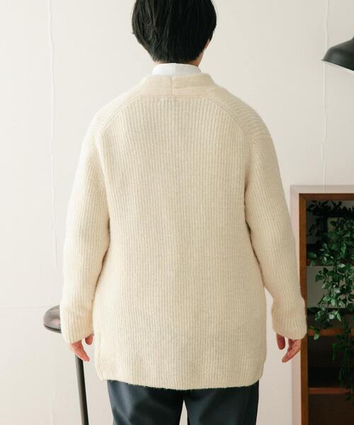 ITEMS URBANRESEARCH(アイテムズ アーバンリサーチ)の「モヘアタッチ リブニットカーディガン(ニット/セーター・メンズ・ミント/ネイビー/オフホワイト・MEDIUM/LARGE)」の13枚目の写真
