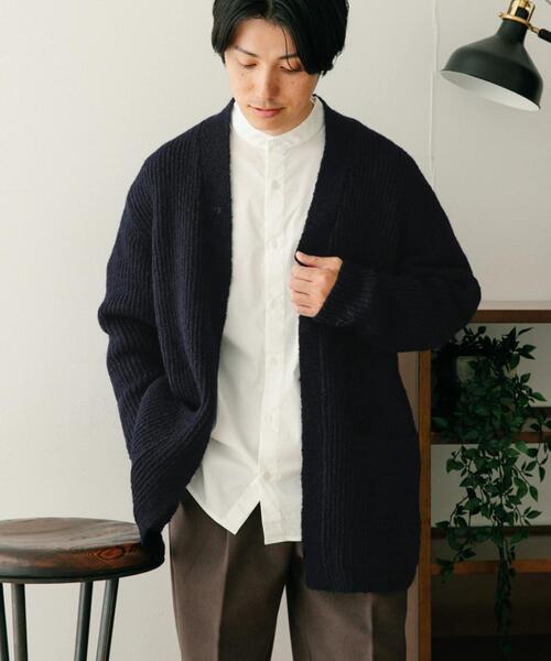 ITEMS URBANRESEARCH(アイテムズ アーバンリサーチ)の「モヘアタッチ リブニットカーディガン(ニット/セーター・メンズ・ミント/ネイビー/オフホワイト・MEDIUM/LARGE)」の18枚目の写真