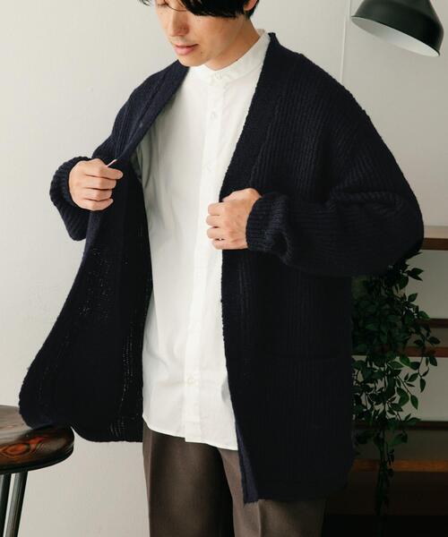 ITEMS URBANRESEARCH(アイテムズ アーバンリサーチ)の「モヘアタッチ リブニットカーディガン(ニット/セーター・メンズ・ミント/ネイビー/オフホワイト・MEDIUM/LARGE)」の20枚目の写真