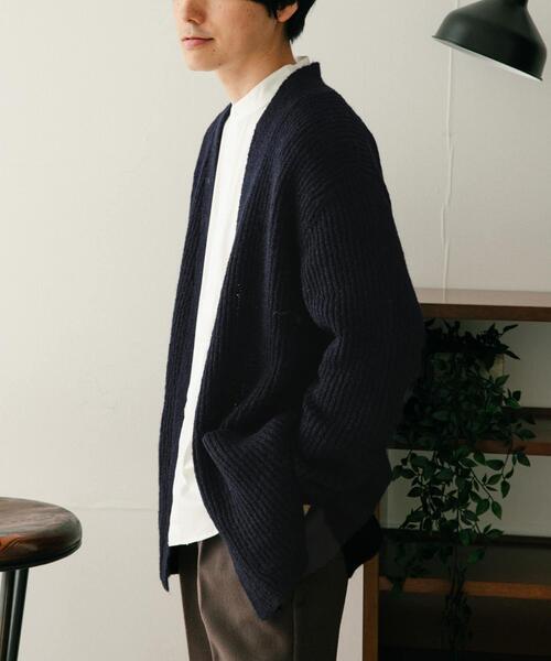 ITEMS URBANRESEARCH(アイテムズ アーバンリサーチ)の「モヘアタッチ リブニットカーディガン(ニット/セーター・メンズ・ミント/ネイビー/オフホワイト・MEDIUM/LARGE)」の21枚目の写真