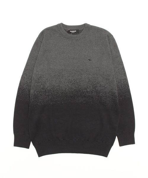 1piu1uguale3 RELAX（ウノピュウノウグァーレトレリラックス）の「1PIU1UGUALE3 RELAX/ウノピゥ ウノ ウグァーレ トレ リラックス/グラデーションクルーネックニット（ニット/セーター・メンズ・ホワイト/ブラック・L/XL/M）」の11枚目の写真