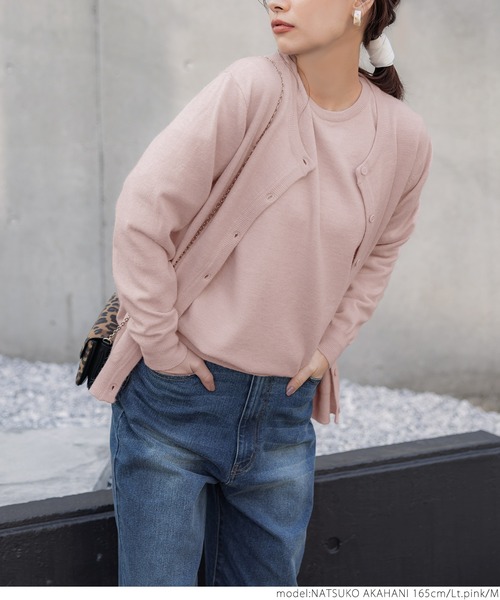 coca（coca）（コカ）の「ウールタッチカーディガン（カーディガン/ボレロ・レディース・チャコール/ブラック/ライトピンク/グリーン・M/L）」の20枚目の写真