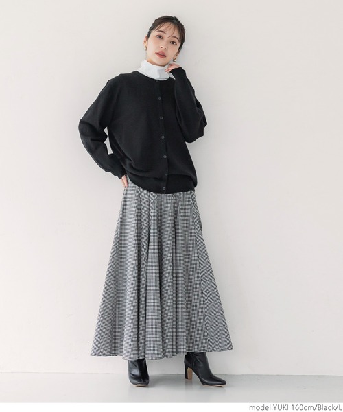 coca（coca）（コカ）の「ウールタッチカーディガン（カーディガン/ボレロ・レディース・チャコール/ブラック/ライトピンク/グリーン・M/L）」の6枚目の写真