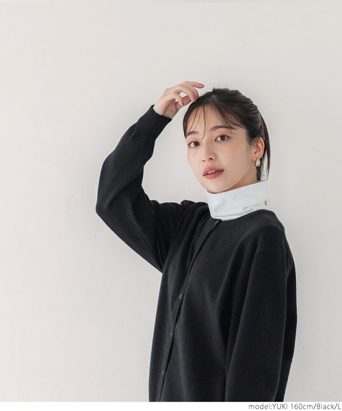 coca（coca）（コカ）の「ウールタッチカーディガン（カーディガン/ボレロ・レディース・チャコール/ブラック/ライトピンク/グリーン・M/L）」の8枚目の写真