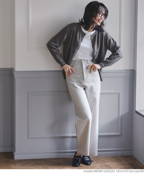 coca（coca）（コカ）の「ウールタッチカーディガン（カーディガン/ボレロ・レディース・チャコール/ブラック/ライトピンク/グリーン・M/L）」の10枚目の写真