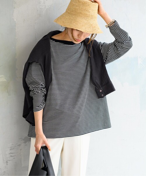 FRAMeWORK(フレームワーク)の「≪追加≫MINIボーダープルオーバー2(Tシャツ/カットソー・レディース・ブルー系その他/ブラック・FREE)」の8枚目の写真