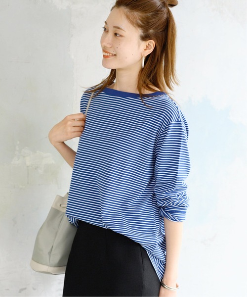 FRAMeWORK(フレームワーク)の「≪追加≫MINIボーダープルオーバー2(Tシャツ/カットソー・レディース・ブルー系その他/ブラック・FREE)」の18枚目の写真