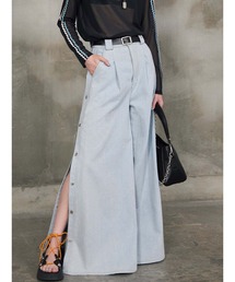 PAMEO POSE | 【TRAPEZE】Side Slit Denim Pants(デニムパンツ)