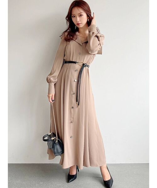 RESEXXY(リゼクシー)の「セーラーカラーシャツワンピース(ワンピース・レディース・チャコールグレー/ブラック/ベージュ/アイボリー・FREE)」の20枚目の写真