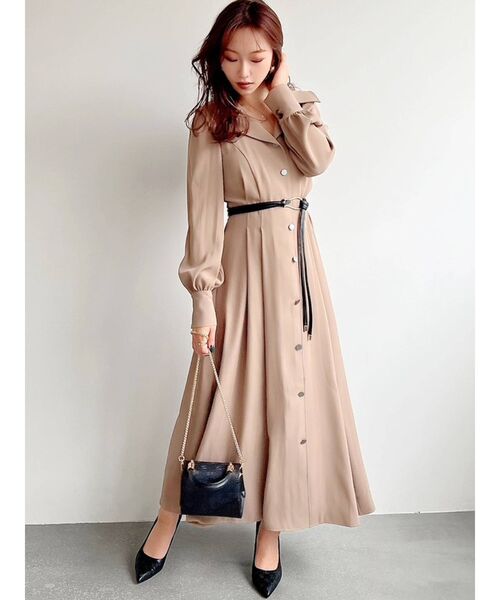 RESEXXY(リゼクシー)の「セーラーカラーシャツワンピース(ワンピース・レディース・チャコールグレー/ブラック/ベージュ/アイボリー・FREE)」の12枚目の写真