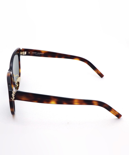 SAINT LAURENT ブラウン サングラス SAINT LAURENT サンローラン サングラス ウェリントン型 ハバナ